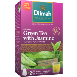 Photo of Dilmah Pure Ceylon Green Tea With Jasmine Flavour Tea Bags 20 Pack