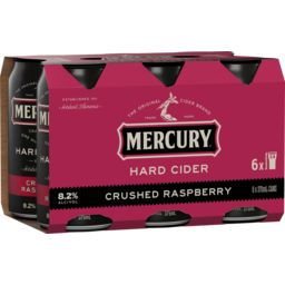 Photo of Mercury Hard Cider Crushed Raspberry 8.2% Can 6x375ml