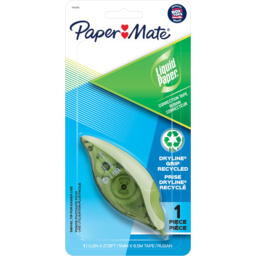 Photo of Paper Mate Liquid Paper Dryline Grip Recycled Correction Tape - Pack Of 1