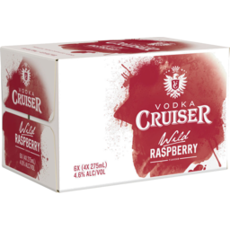 Photo of Vodka Cruiser Wild Raspberry Bottle 275ml 24pk