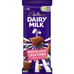 Photo of Cadbury Dairy Milk Marvellous Creations Jelly Popping Candy Beans Chocolate Block 190g