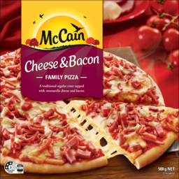 Photo of McCain Cheese & Bacon Family Pizza 500g