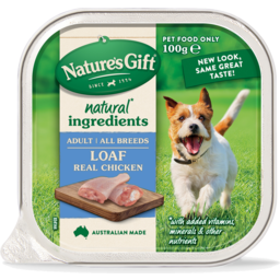 Photo of Nature's Gift Natures Gift Loaf Chicken Wet Dog Food 100g