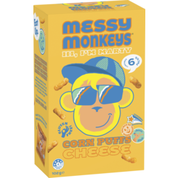 Photo of Messy Monkeys Corn Puffs Cheese 6 Pack