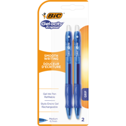 Photo of Bic Gelocity Gel Pens Blue 2 Pack