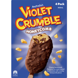 Photo of Violet Crumble Honeycomb Ice Cream 4 Pack 360ml