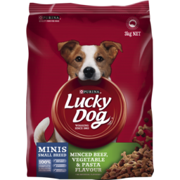 Photo of Purina Lucky Dog Minis Mince Beef Vegetable & Pasta Flavour 3kg