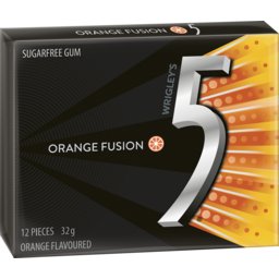 Photo of 5 Gum Orange Fusion Sugar Free Gum 12 Pieces