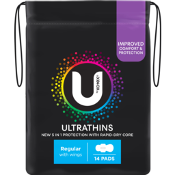 Photo of U By Kotex Ultra Thins Regular With Wings Sanitary Pads 14 Pack