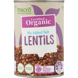 Photo of Macro Organic Lentils Organic No Added Salt 425g