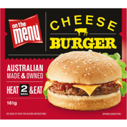 Photo of On The Menu Cheese Burger With Tomato Relish 161g