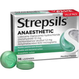Photo of Strepsils Anaesthetic Lozenges Menthol 36 Pack