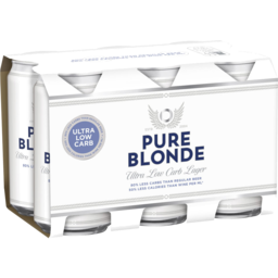 Photo of Pure Blonde Ultra Low Carb Lager 6 X 375ml Cans 6.0x375ml