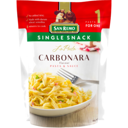 Photo of San Remo Carbonara Flavour Pasta & Sauce Single Snack 80g