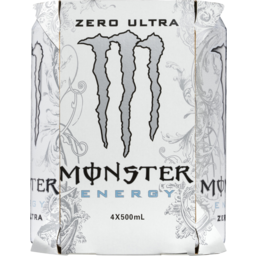 Photo of Monster Zero Ultra Energy Drink Cans 4x500ml