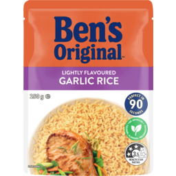 Photo of Bens Original Express Rice Lightly Flavoured Garlic 250g