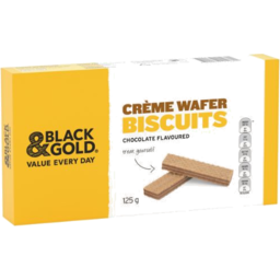 Photo of Black & Gold Choc Creme Wafer Biscuits