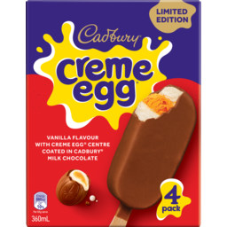 Photo of Cadbury Ice Cream Sticks Creme Egg 4 Pack