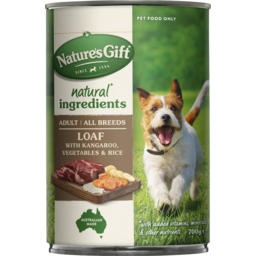 Photo of Nature's Gift Loaf with Kangaroo, Vegetables & Rice Dog Food 700g