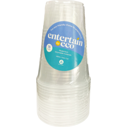 Photo of Entertain By Eco Drinking Cup Clear 450ml 15 Pack
