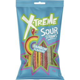 Photo of X-Treme Sour Straws Rainbow 150g