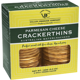 Photo of Valley Produce Co. Parmesan Cheese Crackerthins 100g