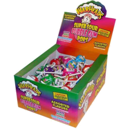 Photo of Warheads Super Sour Bubble Gum Pops 19g