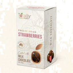 Photo of Totally Pure Fruits - Freeze Dried Strawberries - Choc Coated Milk -