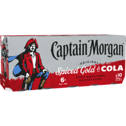 Photo of Captain Morgan Original Spiced Gold & Cola 6% 10pk x375ml