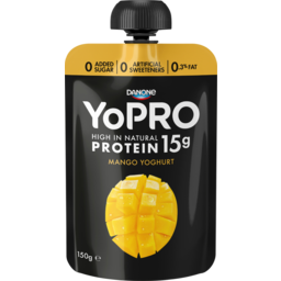 Photo of Danone Yopro High In Natural Protein Mango Yoghurt Pouch 150g