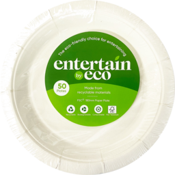 Photo of Entertain By Eco Paper Plate 180mm 50 Pack