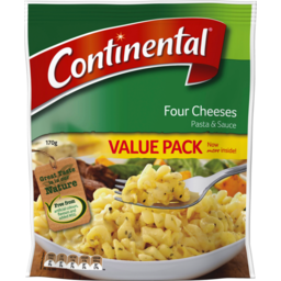 Photo of Continental Classics Pasta & Sauce Four Cheeses Family Pack Serves 4 170g