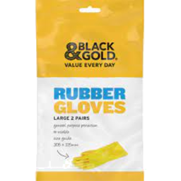 Photo of Black & Gold Glove Rubber Lge