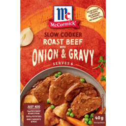 Photo of Mccormick Slow Cookers Roast Beef With Onion Gravy Recipe Base 40g