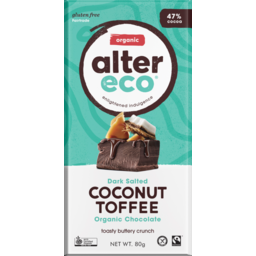 Photo of Alter Eco Dark Coconut Toffee 47% Choc 80g