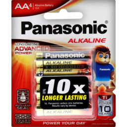 Photo of Panasonic Batteries Alkaline AA 4 Pack