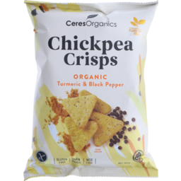 Photo of Ceres Organics Chickpea Crisps Organic Turmeric & Black Pepper 100g