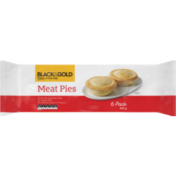 Photo of BLACK AND GOLD PIE MEAT 6PK 900GM