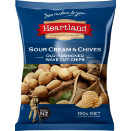 Photo of Heartland Potato Chips Sour Cream & Chives 150g