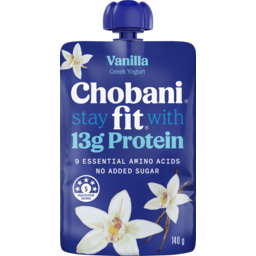 Photo of Chobani Fit Vanilla Greek Yogurt Pouch 140g