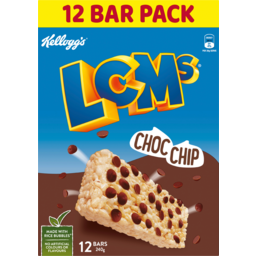 Photo of Kelloggs Lcms Rice Bubbles Choc Chip Bars 12 Pack 240g