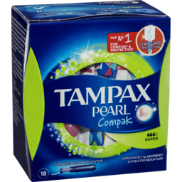 Photo of Tampax Pearl Compak Tampons Super 18 Pack
