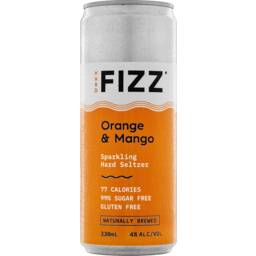 Photo of Hard Fizz Orange & Mango Seltzer 4% 330ml