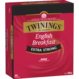 Photo of Twinings English Breakfast Extra Strong Tea Bag 80 Pack