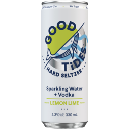 Photo of Good Tides Hard Seltzer Lemon Lime 4.3% Can