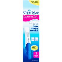Photo of Clear Blue Pregnancy Test With Weeks Indicator Single Pack