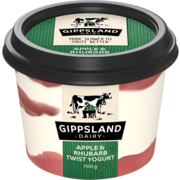 Photo of Gippsland Dairy Apple & Rhubarb Twist Yogurt 700g 700g