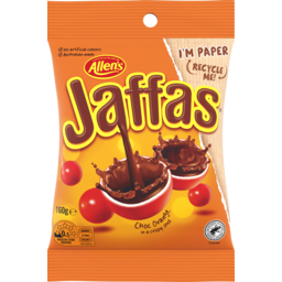 Photo of Allen's Jaffas Milk Choc Bag 160g 