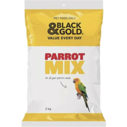 Photo of BLACK AND GOLD PARROT MIX
