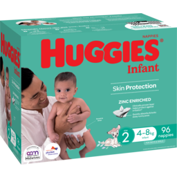 Photo of Nappies, Huggies Infant Size 2 (4-8 kg) 96-pack